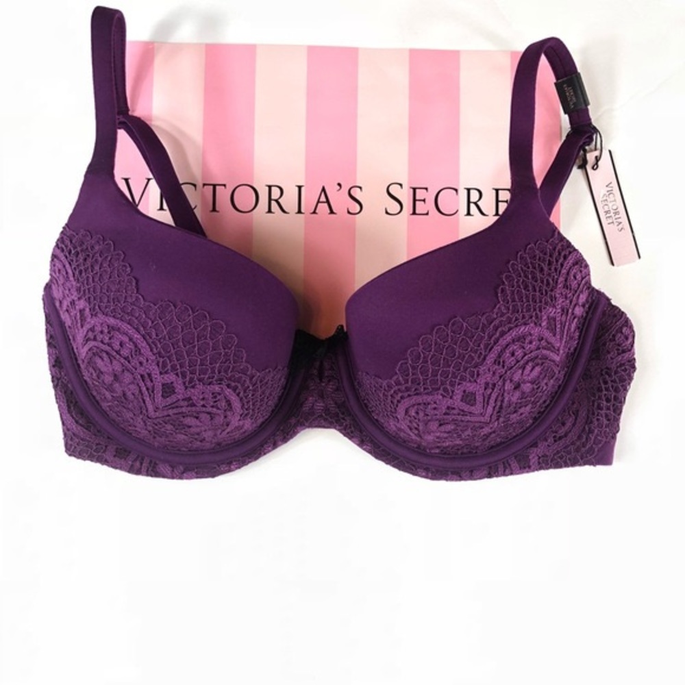 VS body by Victoria full coverage purple lace bra